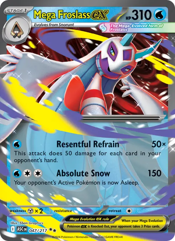 Mega Froslass ex Double rare Pokemon card #047 from Ascended Heroes