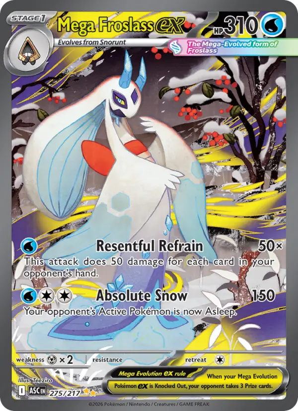 Mega Froslass ex Special illustration rare Pokemon card #275 from Ascended Heroes