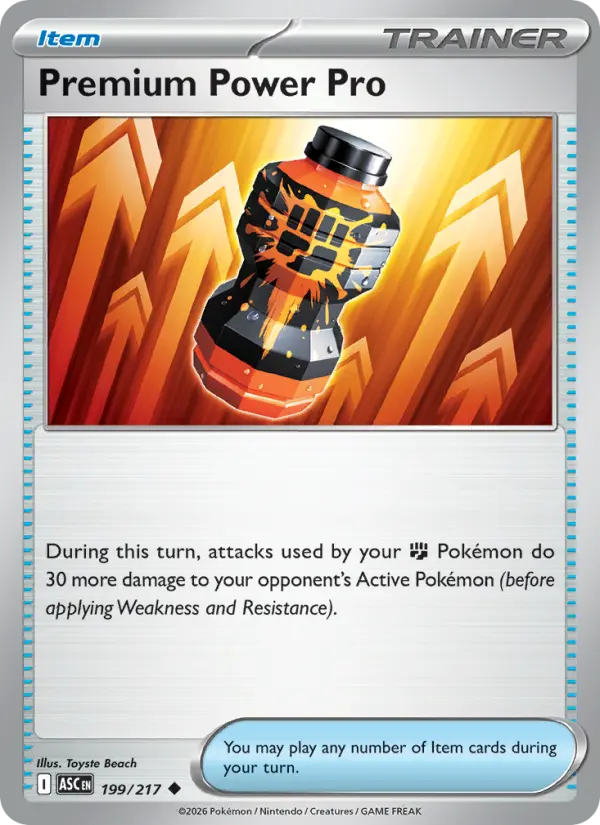 Premium Power Pro Uncommon Pokemon card #199 from Ascended Heroes