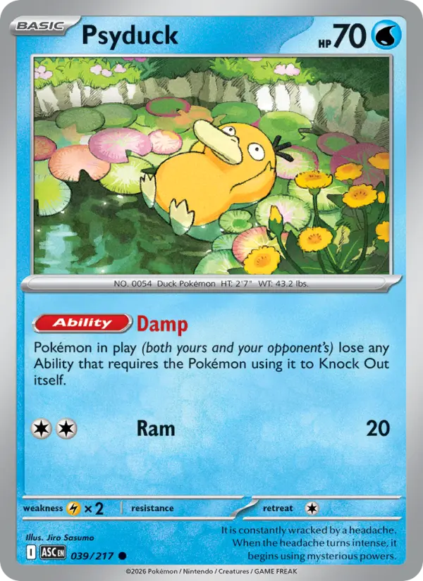 Psyduck Common Pokemon card #039 from Ascended Heroes