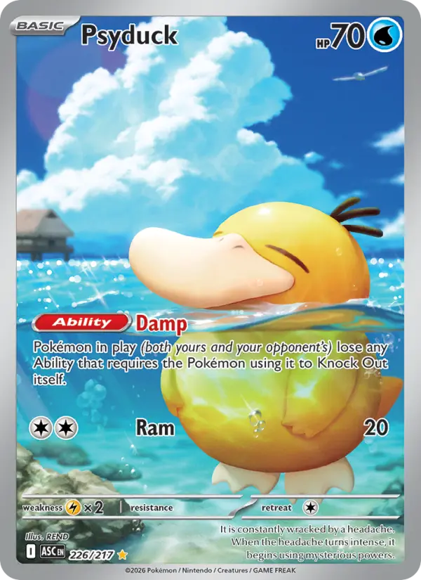 Psyduck Illustration rare Pokemon card #226 from Ascended Heroes