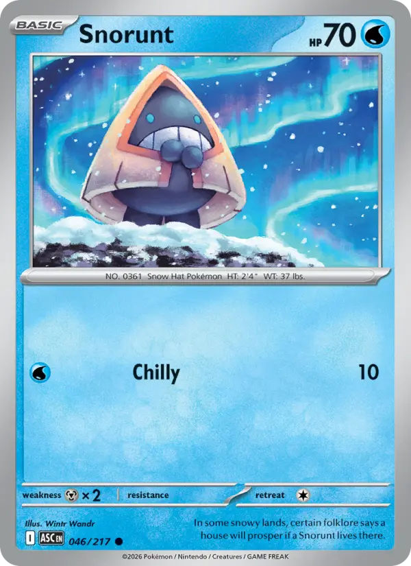 Snorunt Common Pokemon card #046 from Ascended Heroes