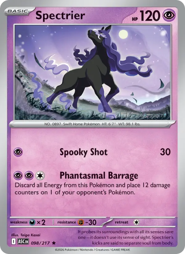 Spectrier Rare Pokemon card #098 from Ascended Heroes