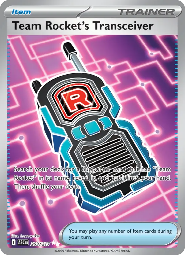 Team Rocket's Transceiver Ultra Rare Pokemon card #263 from Ascended Heroes