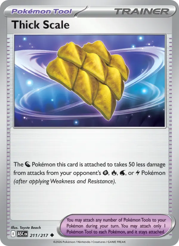 Thick Scale Uncommon Pokemon card #211 from Ascended Heroes