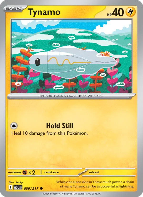 Tynamo Common Pokemon card #059 from Ascended Heroes