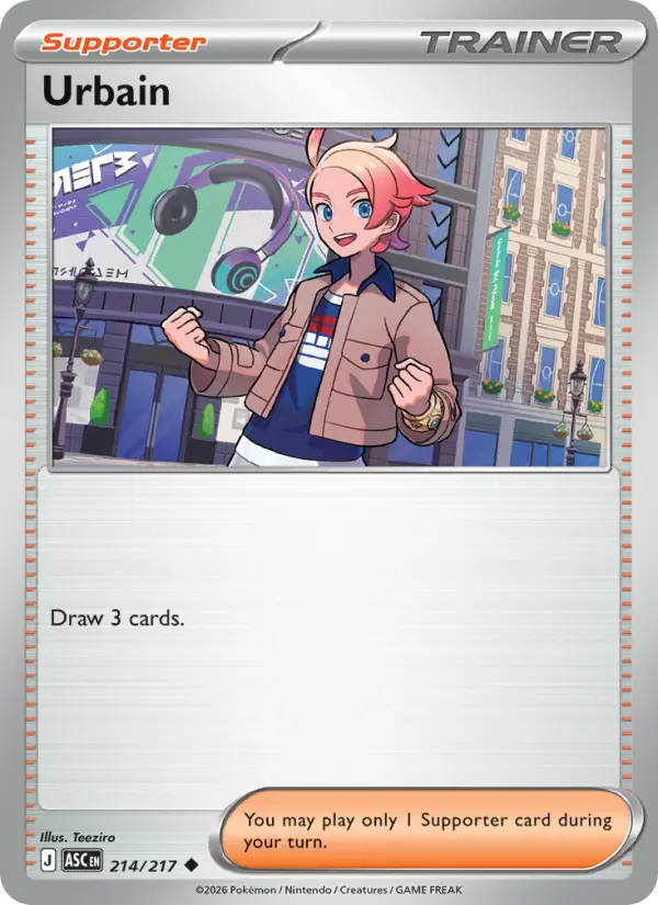 Urbain Uncommon Pokemon card #214 from Ascended Heroes
