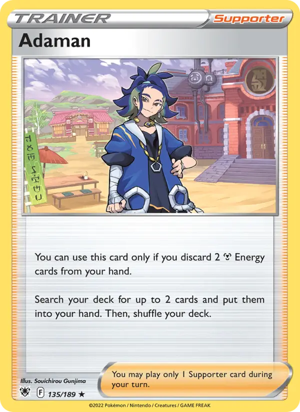Adaman Holo Rare Pokemon card #135 from Astral Radiance