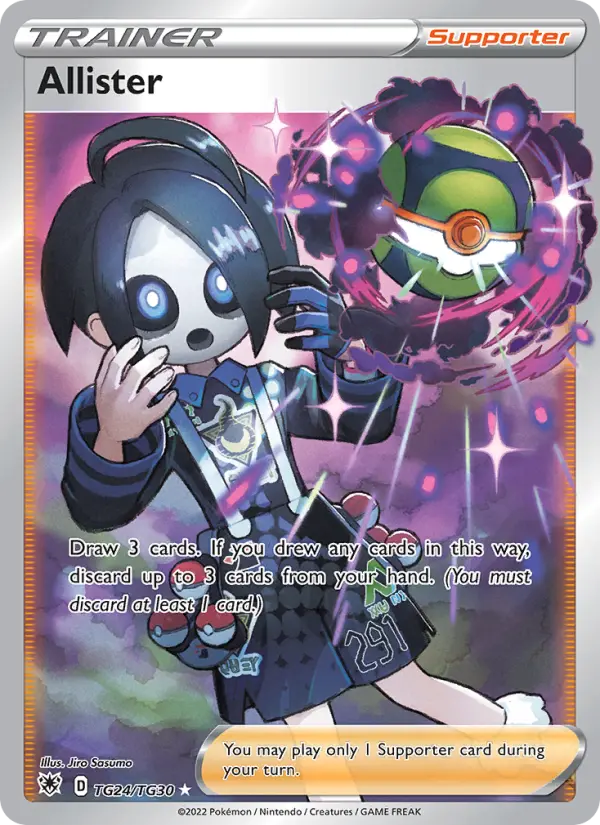Allister Ultra Rare Pokemon card #TG24 from Astral Radiance
