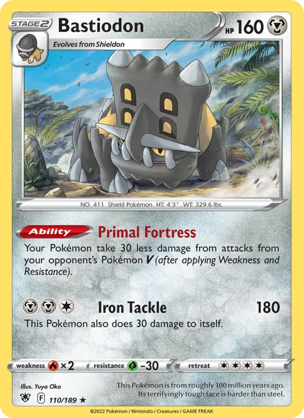 Bastiodon Pokemon card artwork