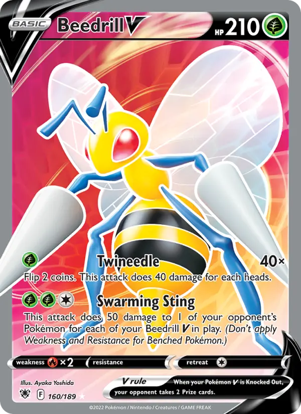 Beedrill V Ultra Rare Pokemon card #160 from Astral Radiance