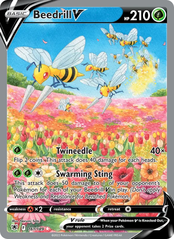 Beedrill V Ultra Rare Pokemon card #161 from Astral Radiance