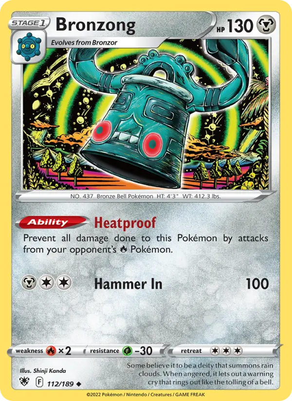 Bronzong Uncommon Pokemon card #112 from Astral Radiance
