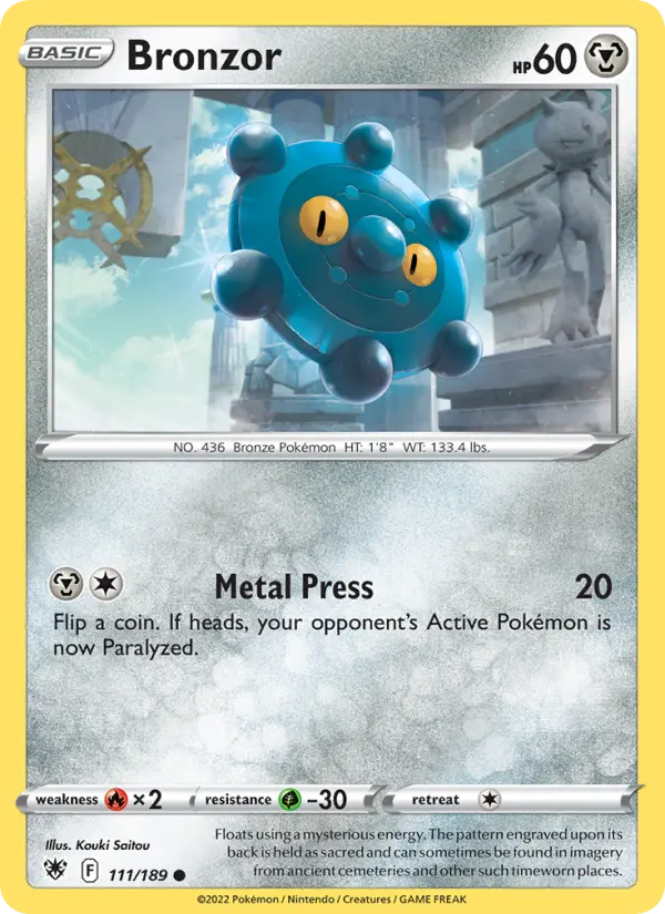Bronzor Common Pokemon card #111 from Astral Radiance