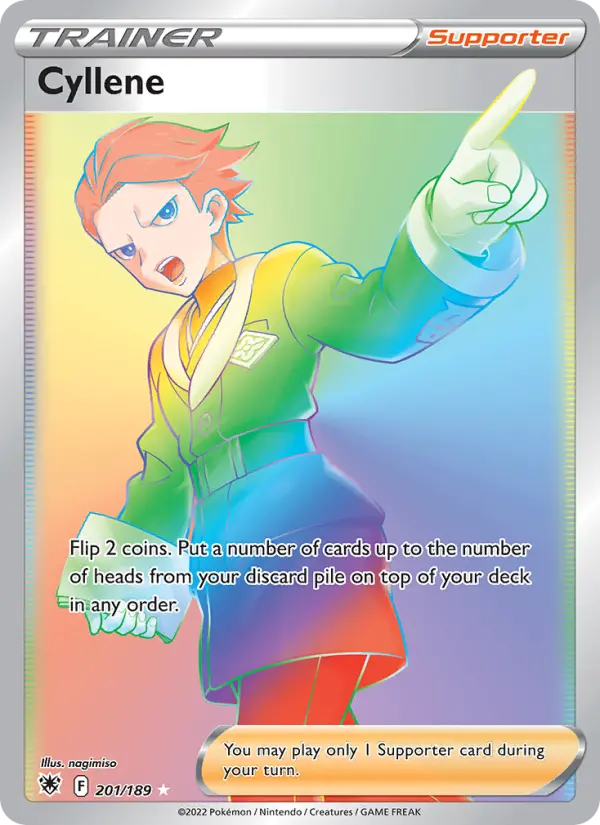 Cyllene Secret Rare Pokemon card #201 from Astral Radiance