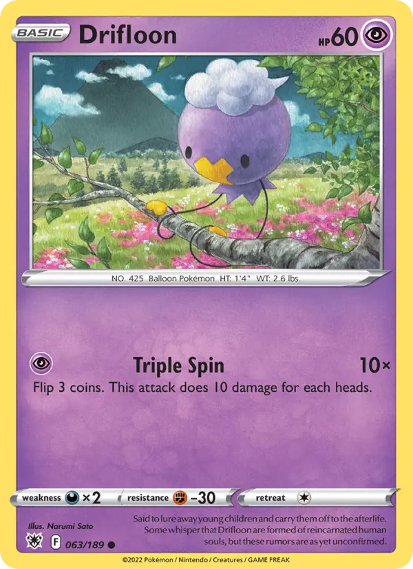 Drifloon Common Pokemon card #063 from Astral Radiance