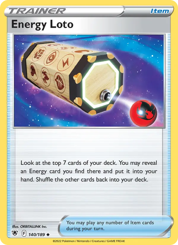 Energy Loto Uncommon Pokemon card #140 from Astral Radiance