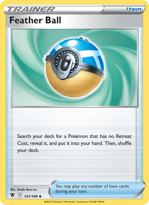 Feather Ball Uncommon Pokemon card #141 from Astral Radiance