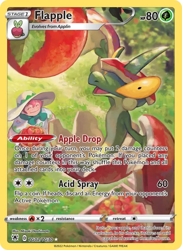 Flapple Rare Pokemon card #TG02 from Astral Radiance