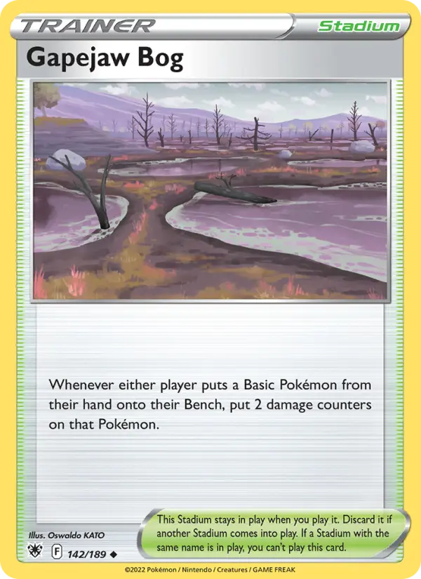 Gapejaw Bog Uncommon Pokemon card #142 from Astral Radiance