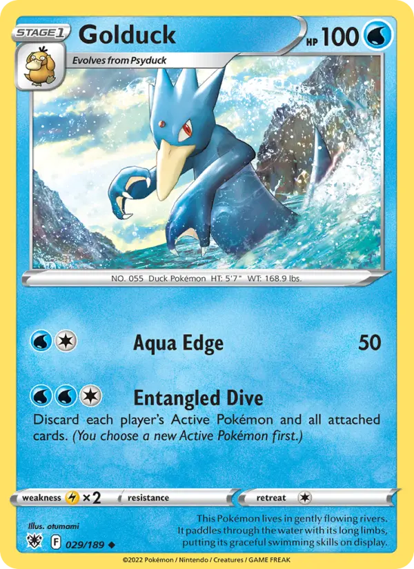 Golduck Uncommon Pokemon card #029 from Astral Radiance