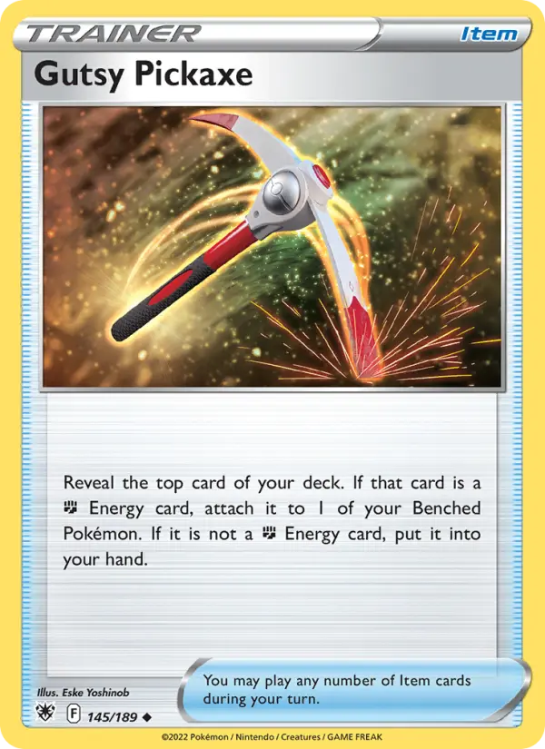 Gutsy Pickaxe Uncommon Pokemon card #145 from Astral Radiance