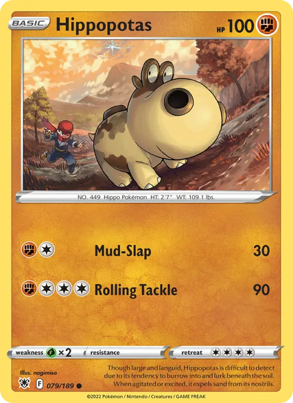 Hippopotas Common Pokemon card #079 from Astral Radiance