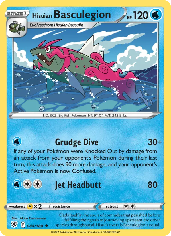 Hisuian Basculegion Rare Pokemon card #044 from Astral Radiance