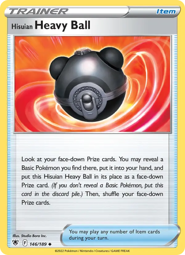 Hisuian Heavy Ball Uncommon Pokemon card #146 from Astral Radiance