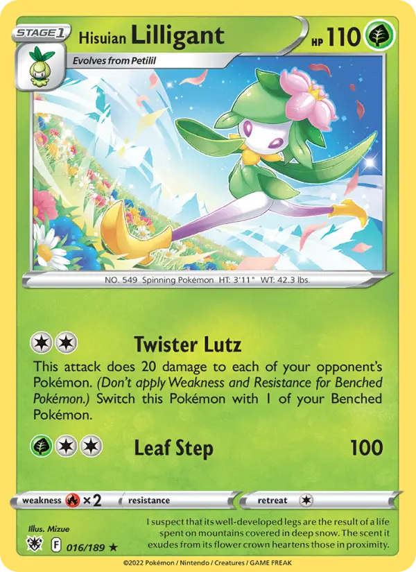 Hisuian Lilligant Holo Rare Pokemon card #016 from Astral Radiance
