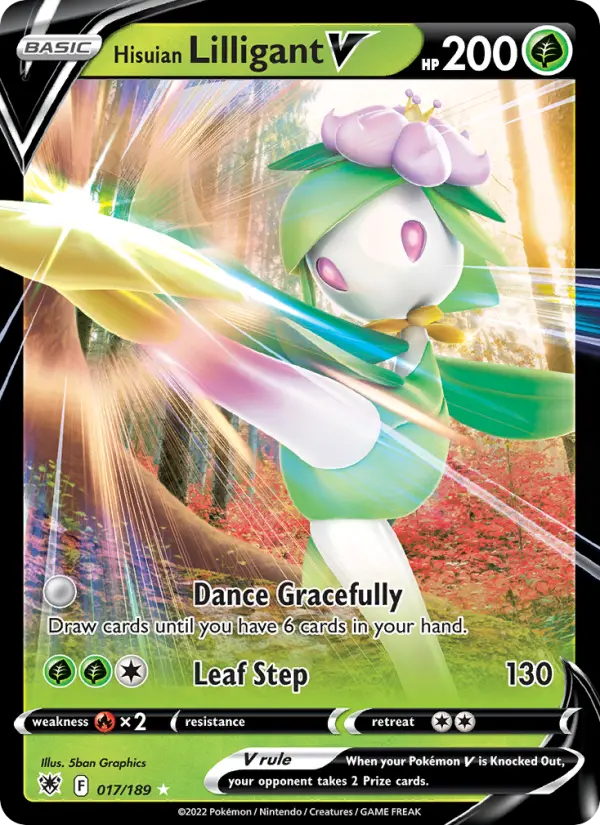 Hisuian Lilligant V Holo Rare V Pokemon card #017 from Astral Radiance