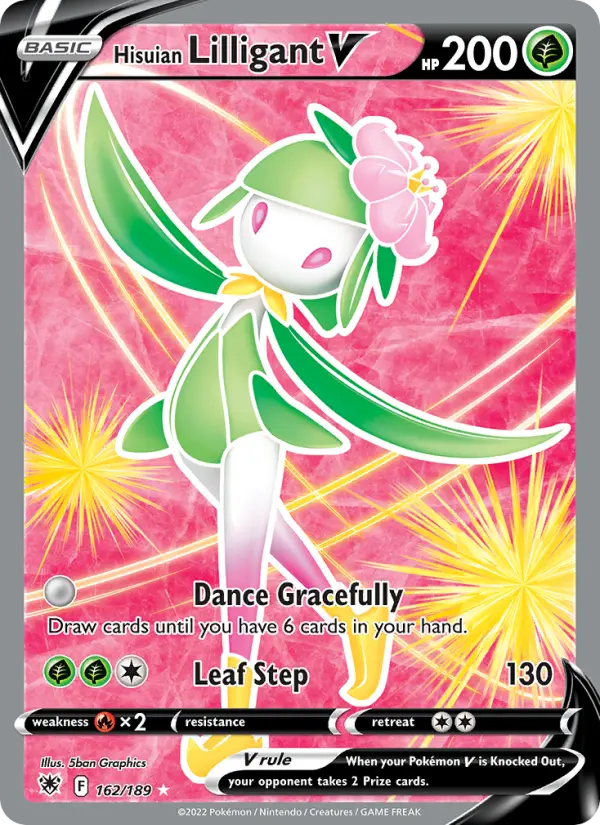 Hisuian Lilligant V Ultra Rare Pokemon card #162 from Astral Radiance