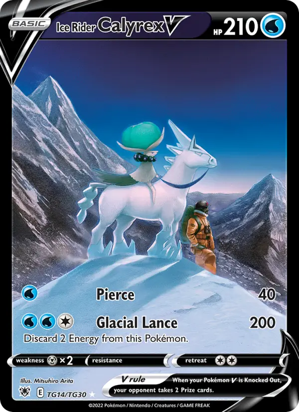 Ice Rider Calyrex V Ultra Rare Pokemon card #TG14 from Astral Radiance