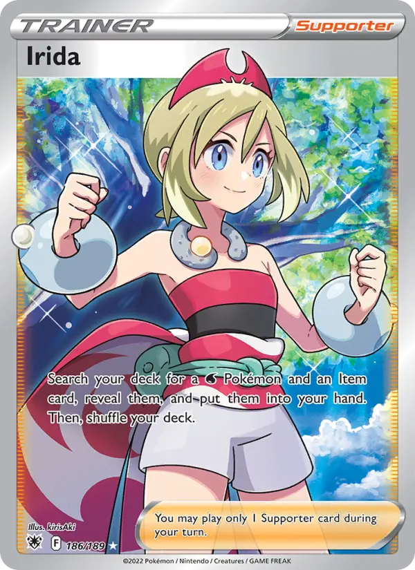 Irida Ultra Rare Pokemon card #186 from Astral Radiance
