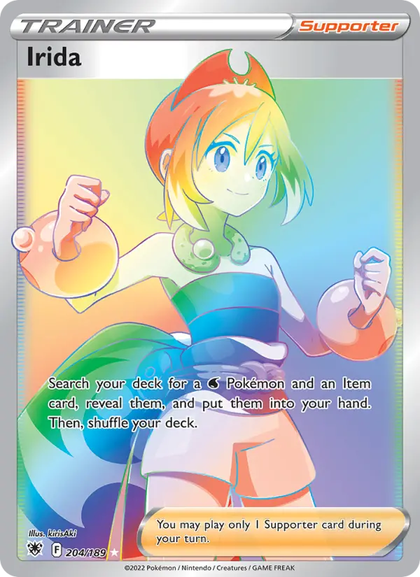 Irida Secret Rare Pokemon card #204 from Astral Radiance