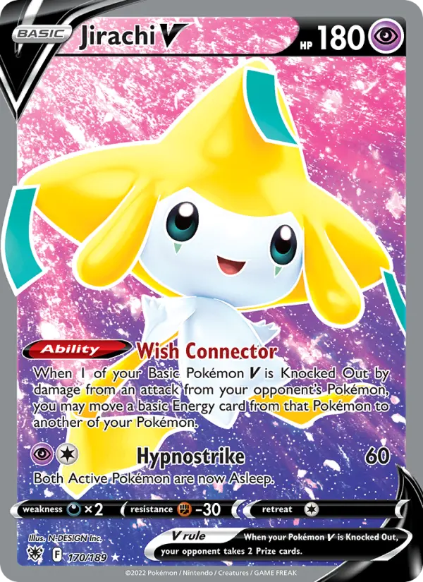 Jirachi V Ultra Rare Pokemon card #170 from Astral Radiance