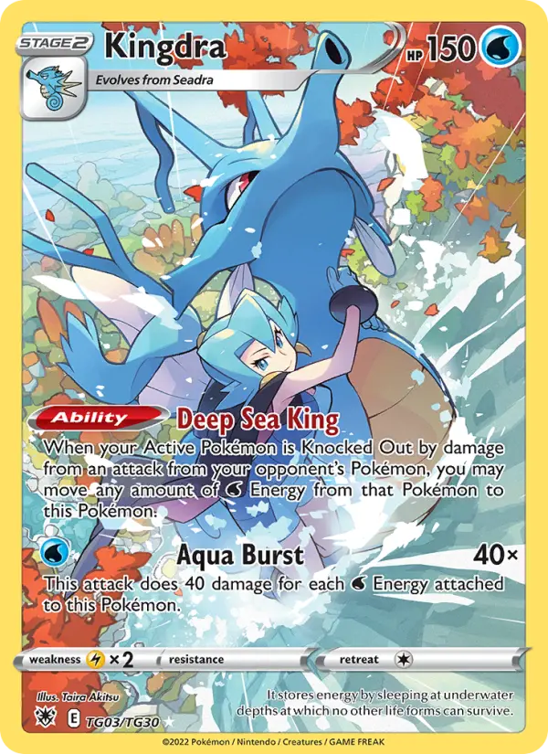 Kingdra Rare Pokemon card #TG03 from Astral Radiance