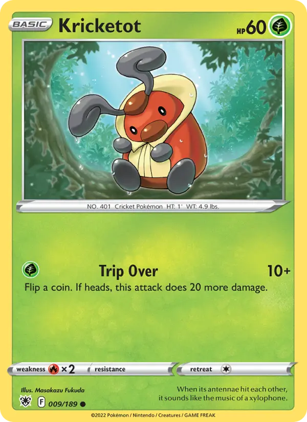 Kricketot Common Pokemon card #009 from Astral Radiance