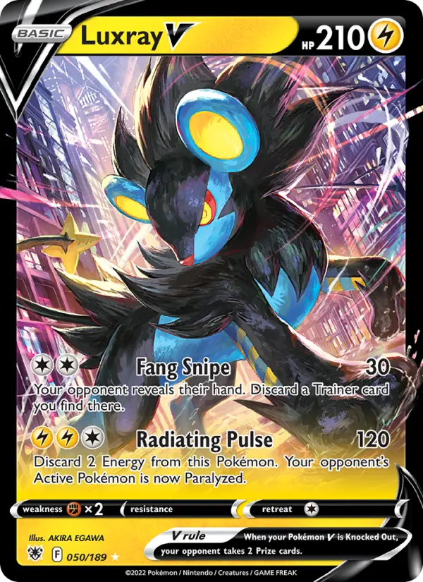 Luxray V Holo Rare V Pokemon card #050 from Astral Radiance