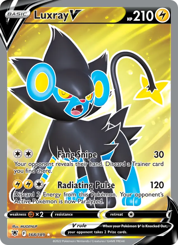 Luxray V Ultra Rare Pokemon card #168 from Astral Radiance