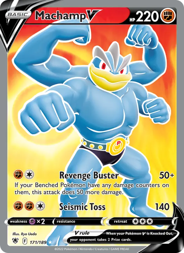 Machamp V Ultra Rare Pokemon card #171 from Astral Radiance
