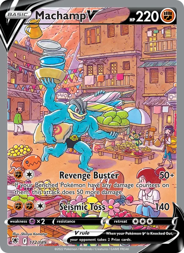 Machamp V Ultra Rare Pokemon card #172 from Astral Radiance
