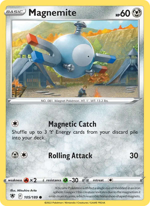 Magnemite Common Pokemon card #105 from Astral Radiance