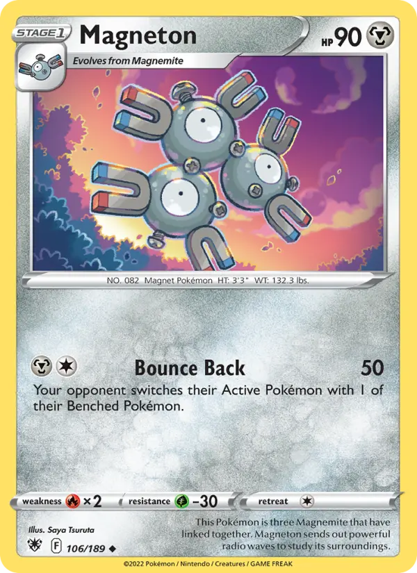 Magneton Uncommon Pokemon card #106 from Astral Radiance