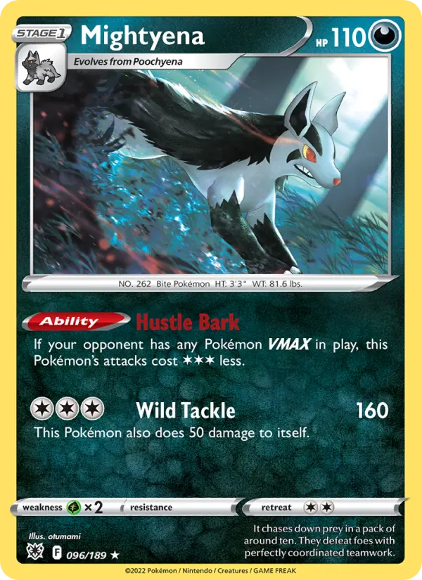 Mightyena Rare Pokemon card #096 from Astral Radiance