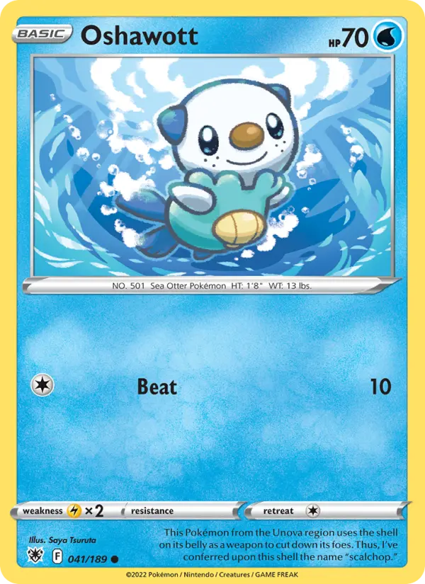 Oshawott Common Pokemon card #041 from Astral Radiance