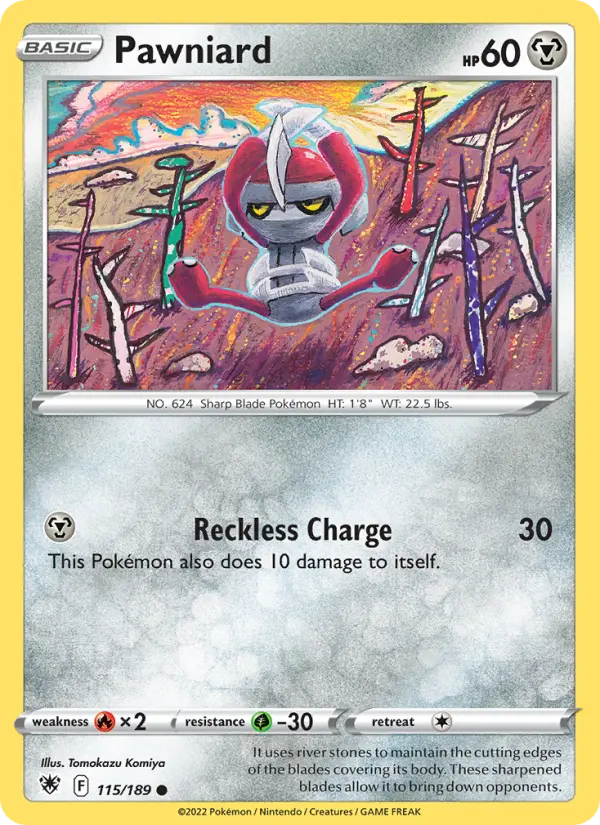 Pawniard Common Pokemon card #115 from Astral Radiance