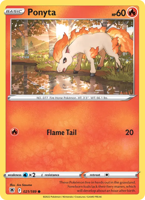 Ponyta Common Pokemon card #021 from Astral Radiance