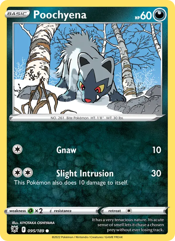Poochyena Common Pokemon card #095 from Astral Radiance