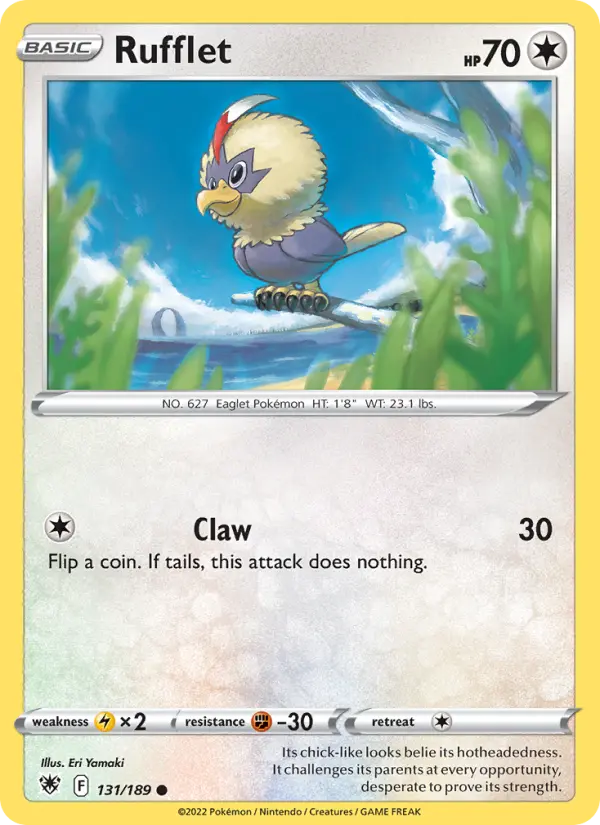 Rufflet Common Pokemon card #131 from Astral Radiance